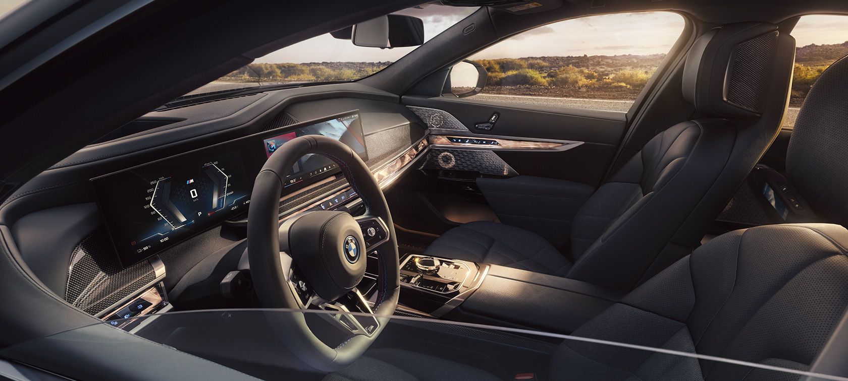 A BMW i7 M70 xDRIVE BELSŐ DIZÁJNJA.
